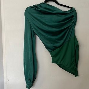 SHEIN | Forest Green Off-the-Shoulder One Piece